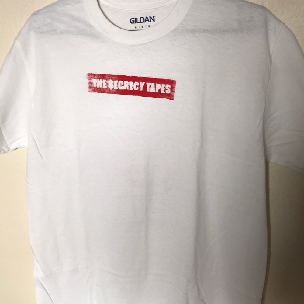 $ecrecy Tapes white tee ❤️ designed by me